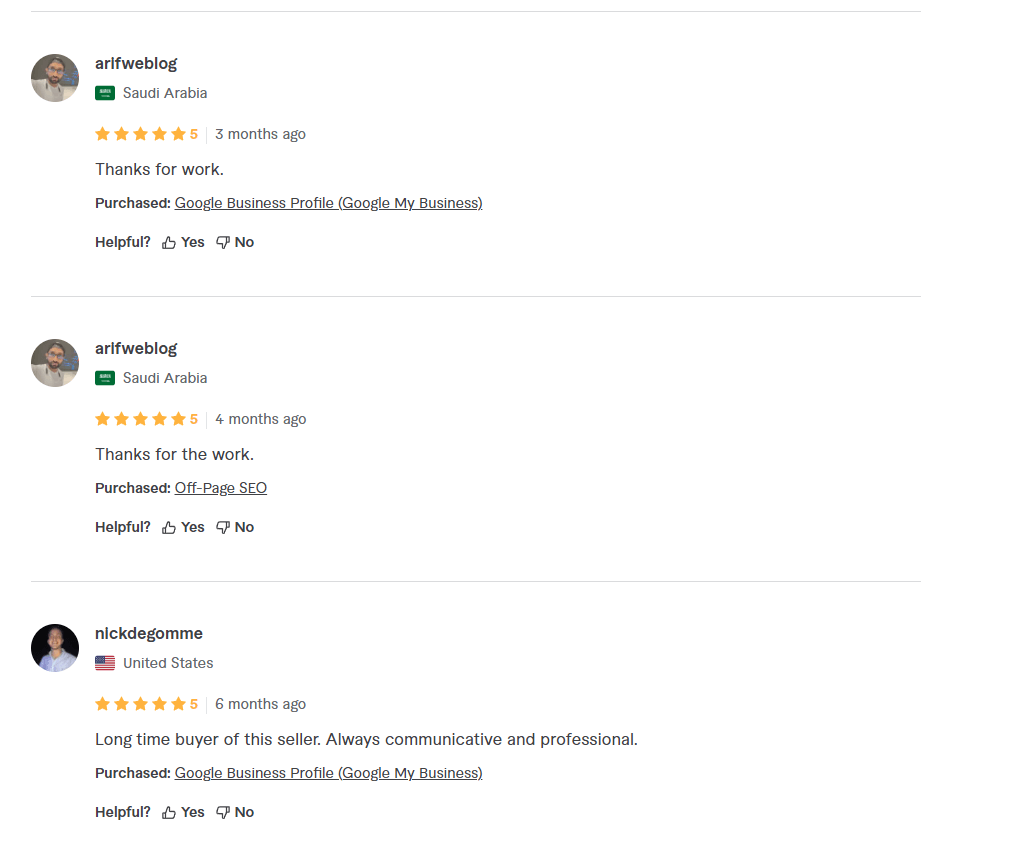 fiver client-Reviews 1