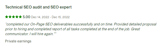 upwork client-Reviews 1