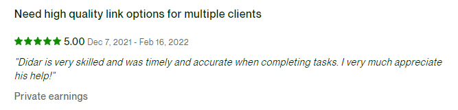 upwork client-Reviews 7