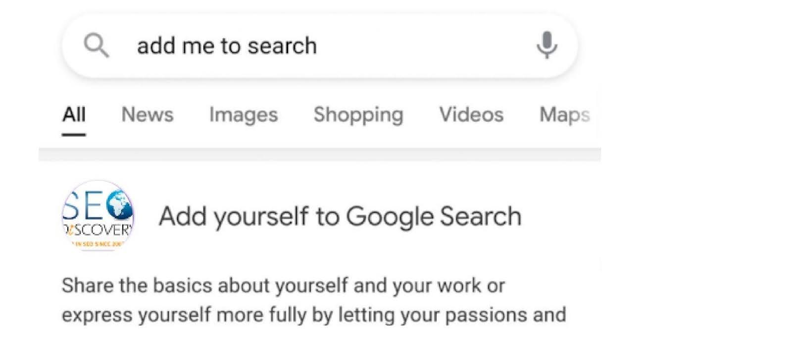 Add Me to Google Search Add Me to Google Search