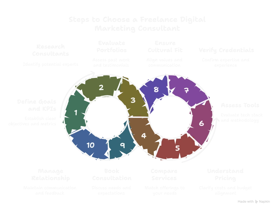 How to Choose and Manage a Freelance Digital Marketing Consultant - visual selection