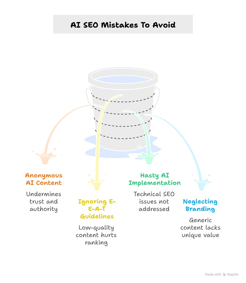 AI SEO Mistakes To Avoid For Better Performance