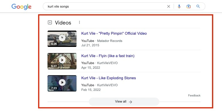 Video Carousels