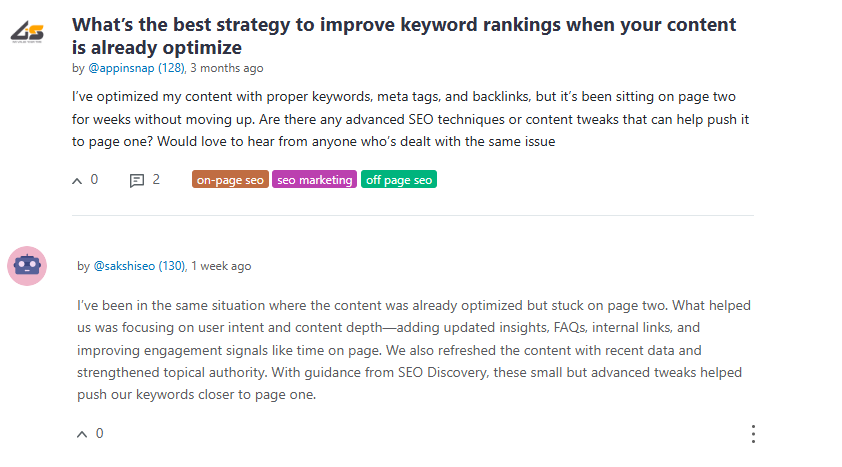 Blog and forum mentions