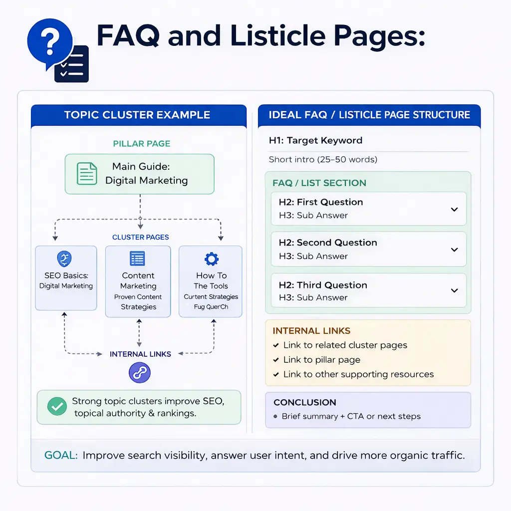 FAQ and Listicle Pages