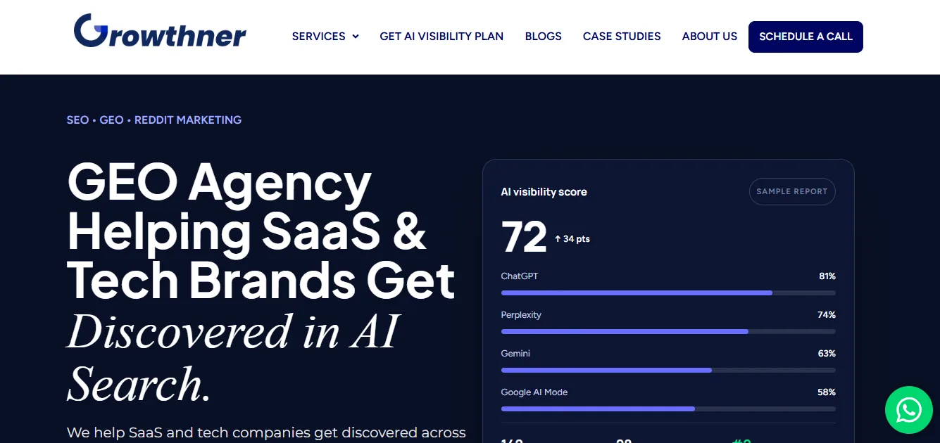 Growthner link building agency homepage